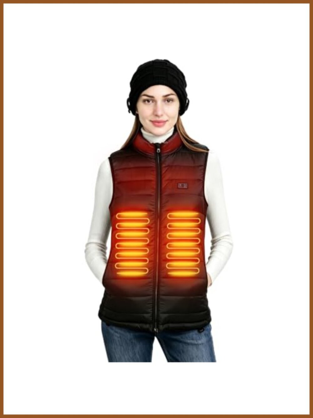 Heated Fleece Vest for Women with Battery Pack USB Sleeveless